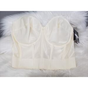 NEW 38D‎ Dominique Women Ivory Noemi Low Back Strapless Bustier Lingerie